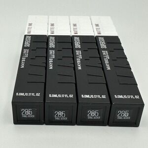 Maybelline Super Stay Matte Ink Liquid Lipstick 285 Thrill Seeker Black Set of 4